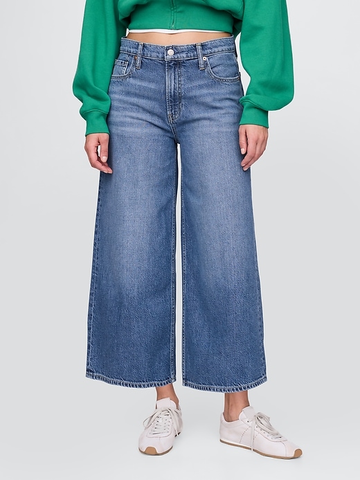 Image number 2 showing, Mid Rise UltraSoft Crop Baggy Jeans