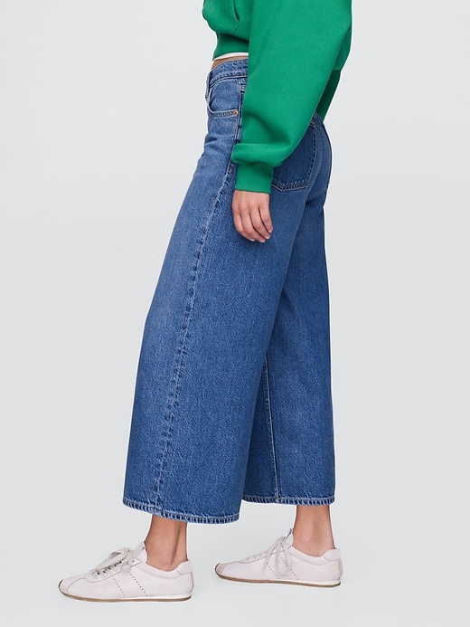 Image number 3 showing, Mid Rise UltraSoft Crop Baggy Jeans