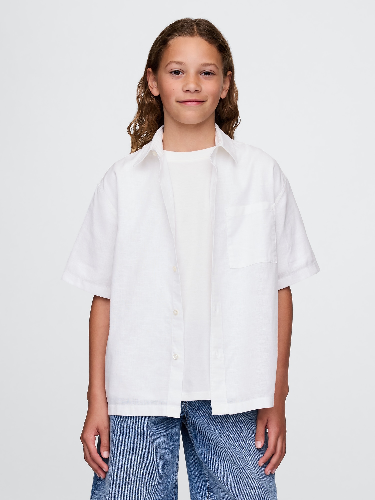 Kids Linen-Cotton Relaxed Shirt