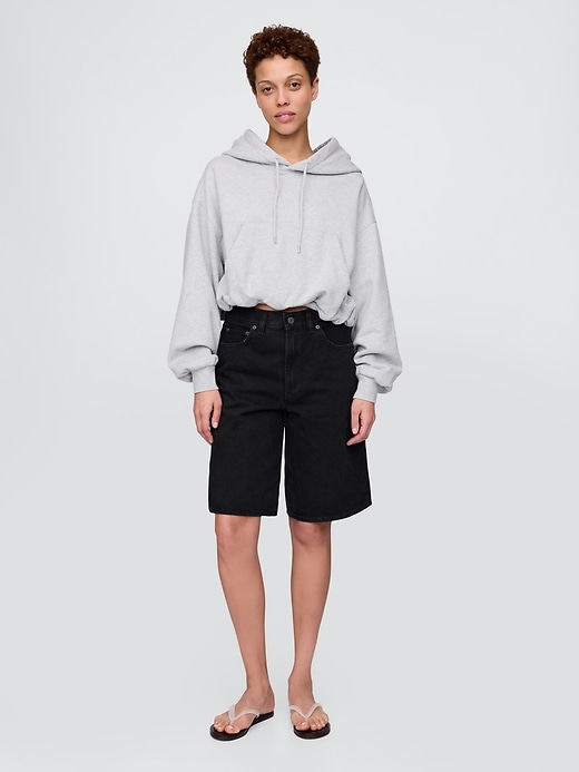 Image number 2 showing, Heavyweight French Terry Cropped Bubble Hoodie