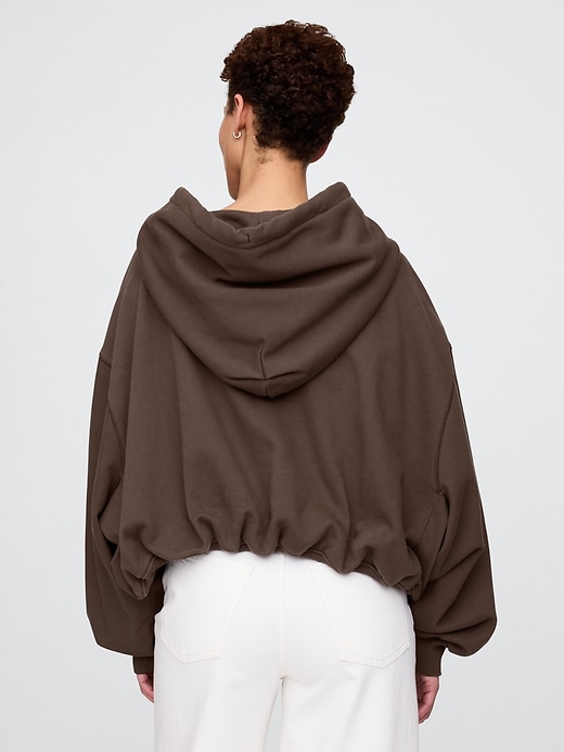 Image number 3 showing, Heavyweight French Terry Cropped Bubble Hoodie