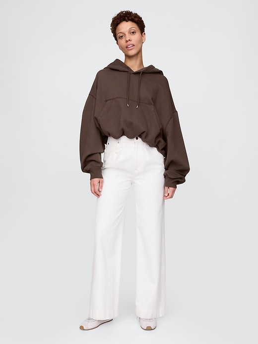 Image number 2 showing, Heavyweight French Terry Cropped Bubble Hoodie