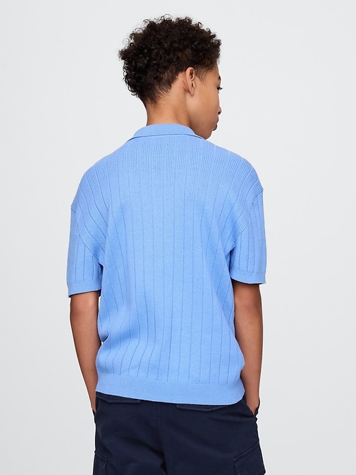 Image number 3 showing, Kids Rib Sweater Polo Shirt