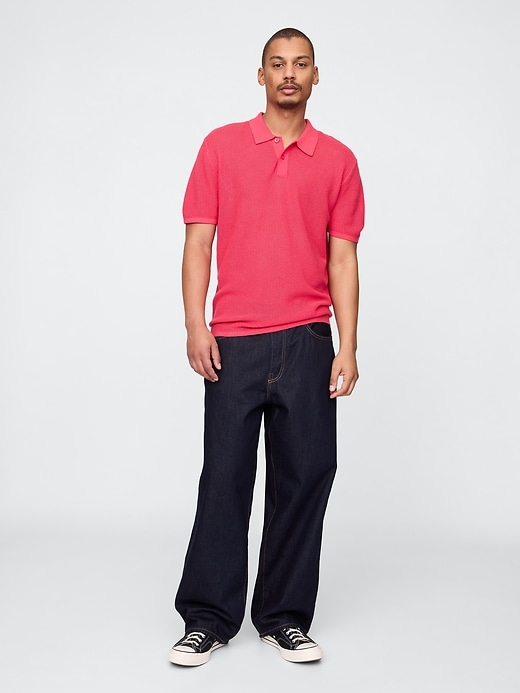 Image number 2 showing, Textured Crochet Polo Shirt