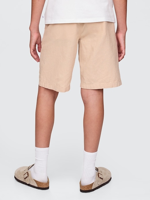 Image number 4 showing, Kids 8" Linen-Cotton Shorts