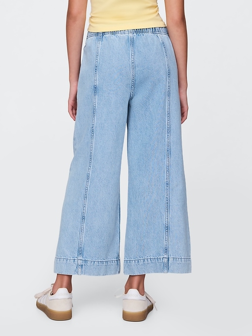 Image number 4 showing, Kids High Rise Stride Wide-Leg Ankle Jeans