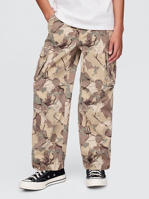 Image number 3 showing, Kids Pull-On Camo Cargo Baggy Pants