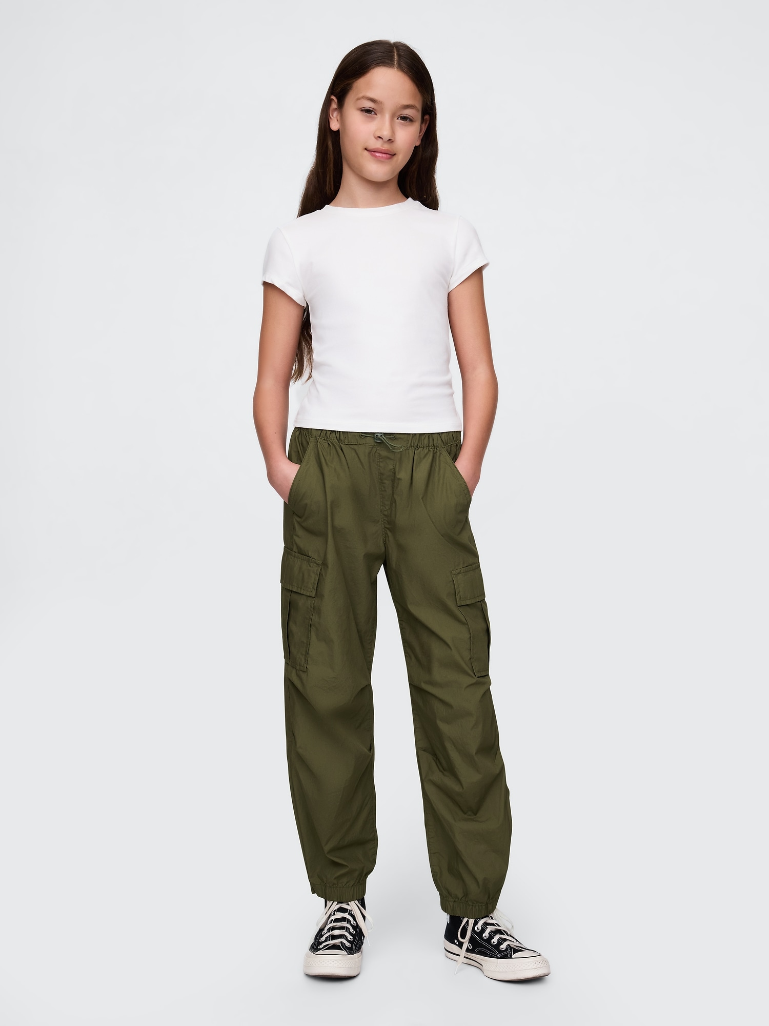 Kids Pull-On Cargo Parachute Pants