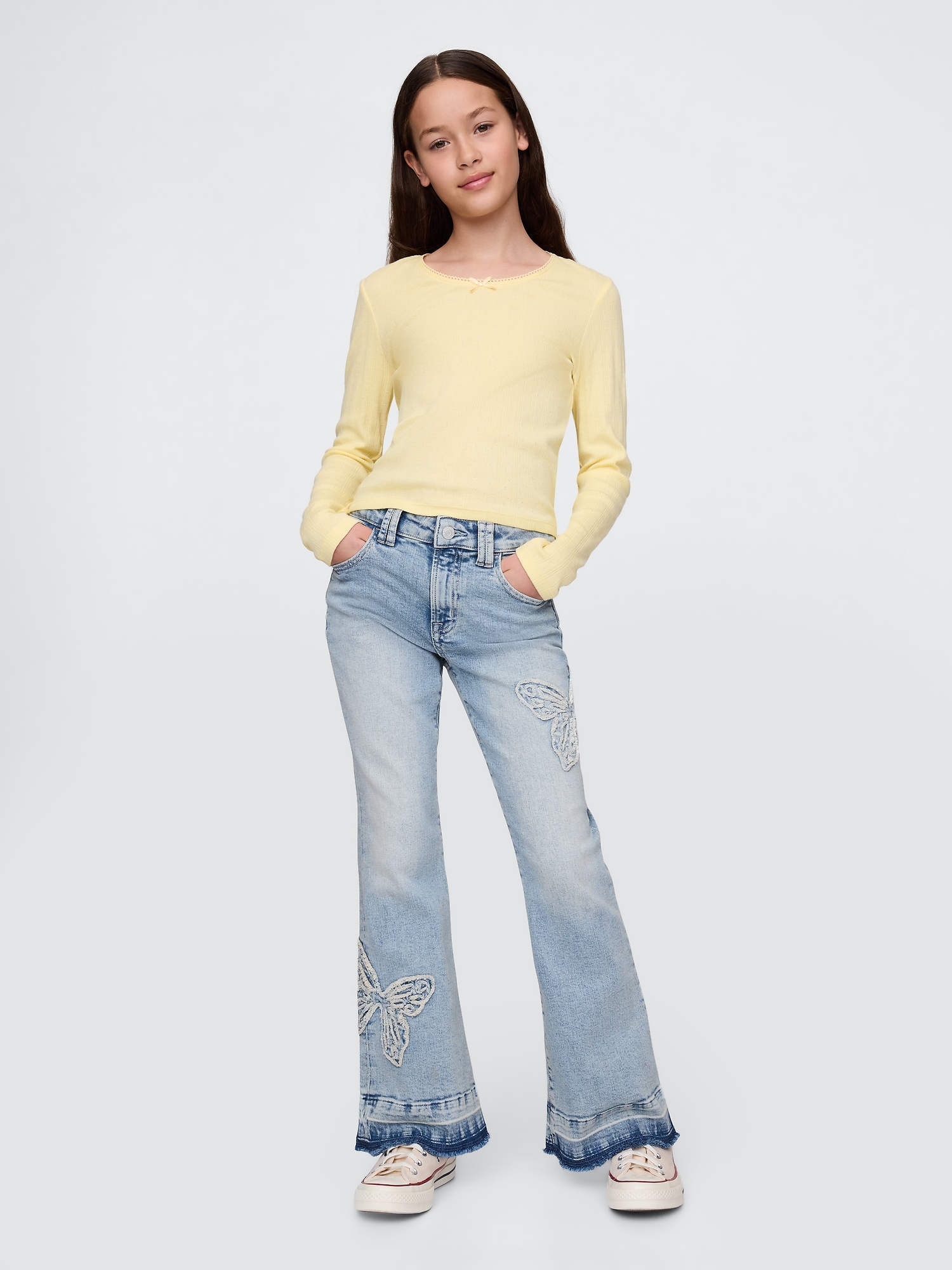 Kids High Rise '70s Flare Jeans