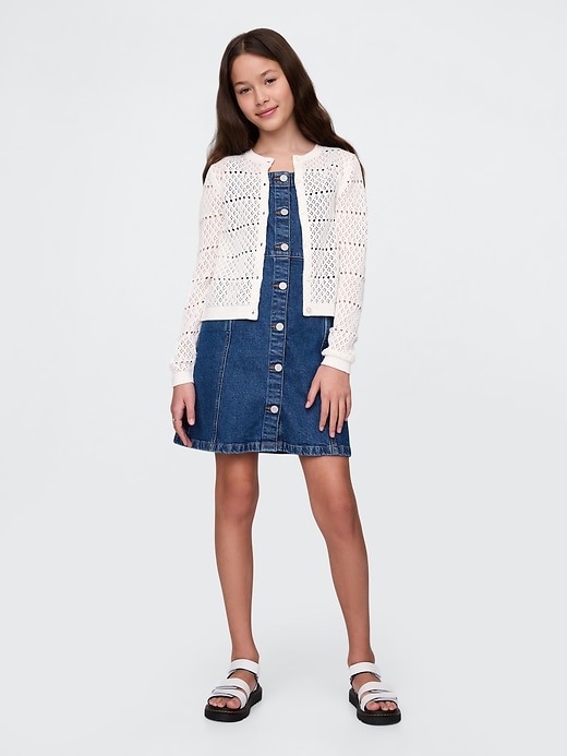 Image number 4 showing, Girls Pointelle Cardigan