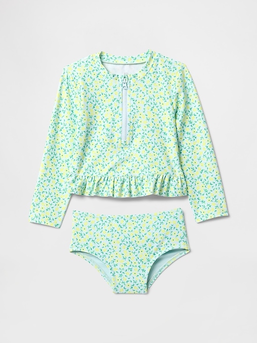 Image number 1 showing, Baby & Toddler Rash Guard Swim Two-Piece