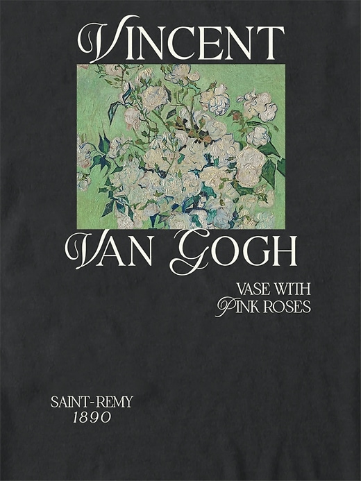 Image number 2 showing, Van Gogh Pink Roses Graphic T-Shirt