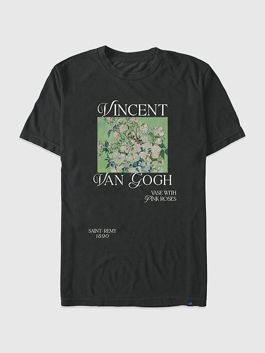 Image number 1 showing, Van Gogh Pink Roses Graphic T-Shirt