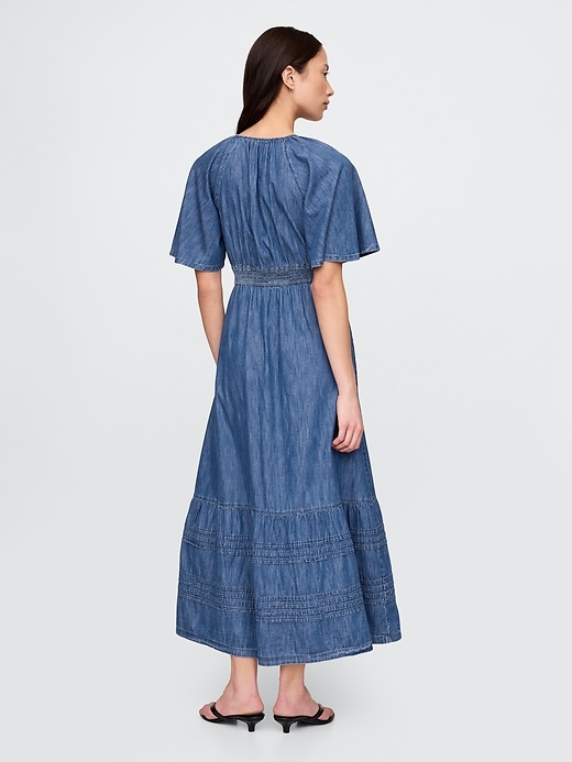 Image number 2 showing, Flutter-Sleeve Tiered Maxi Dress