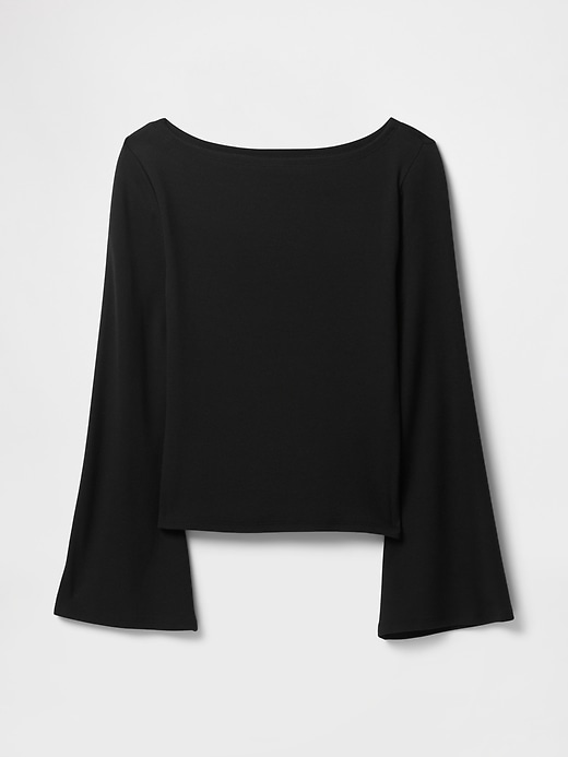 Image number 5 showing, Modern Boatneck Bell-Sleeve T-Shirt