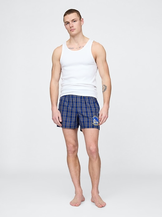 Image number 1 showing, NBA Golden State Warriors Plaid Boxers