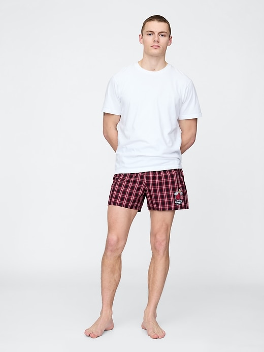 Image number 1 showing, NBA Miami Heat Plaid Boxers