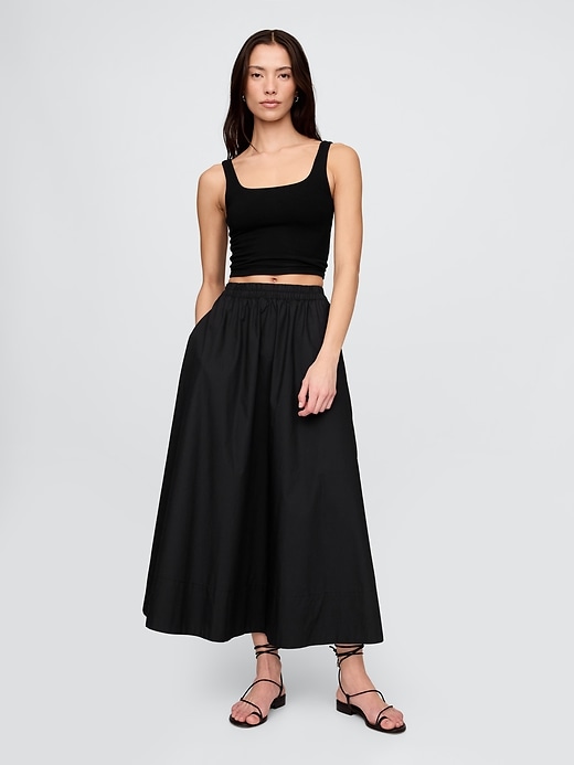 Image number 1 showing, Poplin Maxi Skirt