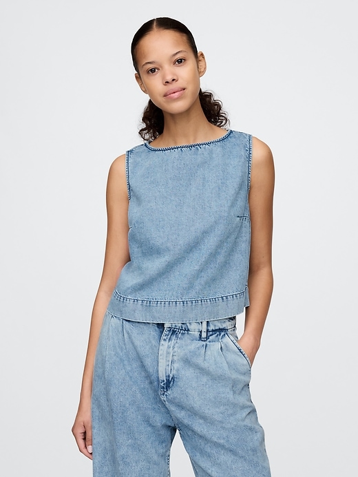 Image number 1 showing, UltraSoft Denim Shell Tank