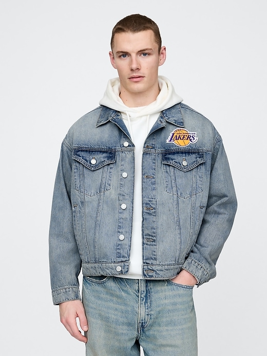 Image number 1 showing, NBA Los Angeles Lakers Icon Denim Jacket