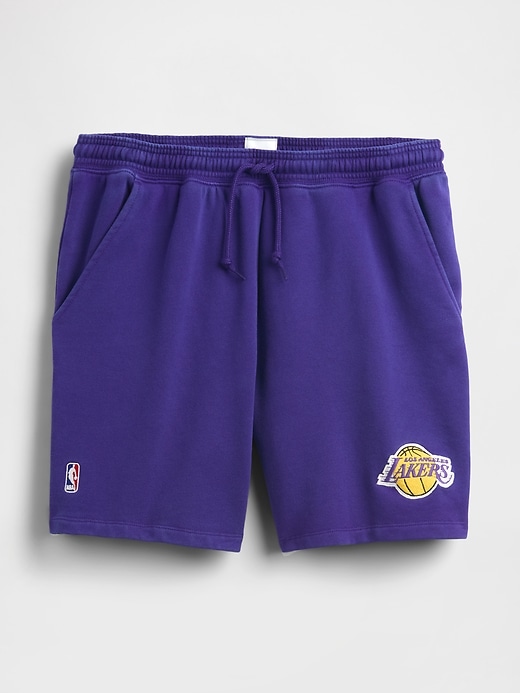 Image number 7 showing, NBA Los Angeles Lakers Logo Heavyweight Sweat Shorts