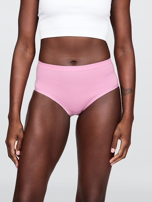 Image number 1 showing, Organic Stretch Cotton High Rise Bikini