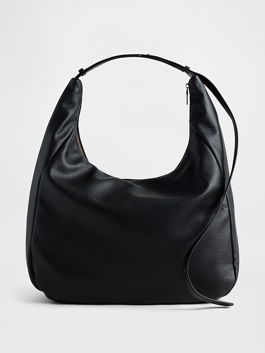 Image number 1 showing, Vegan Pebble Leather Slouchy Bag