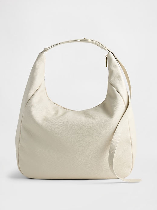 Image number 1 showing, Vegan Pebble Leather Slouchy Bag