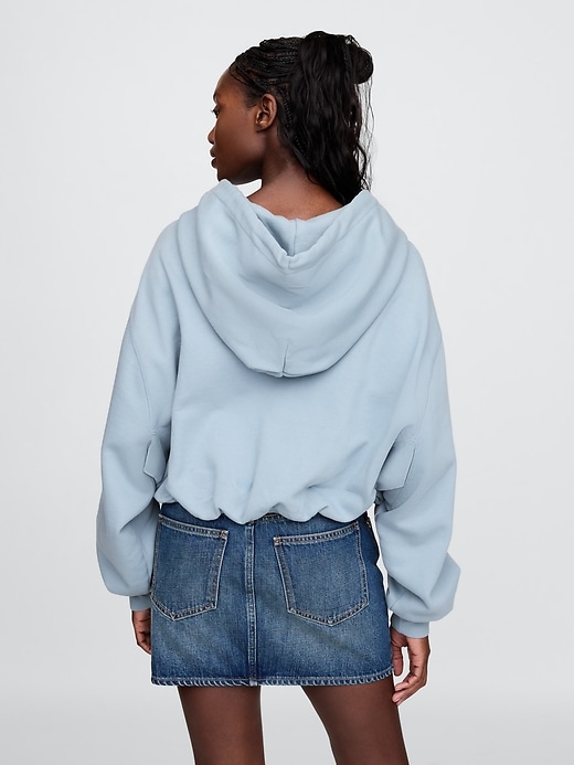 Image number 3 showing, Heavyweight French Terry Cropped Bubble Hoodie