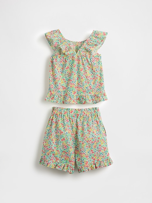 Image number 3 showing, Baby & Toddler Poplin Ruffle Outfit Set