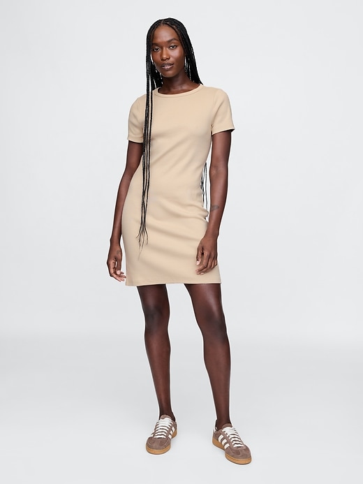 Image number 1 showing, Rib Mini T-Shirt Dress