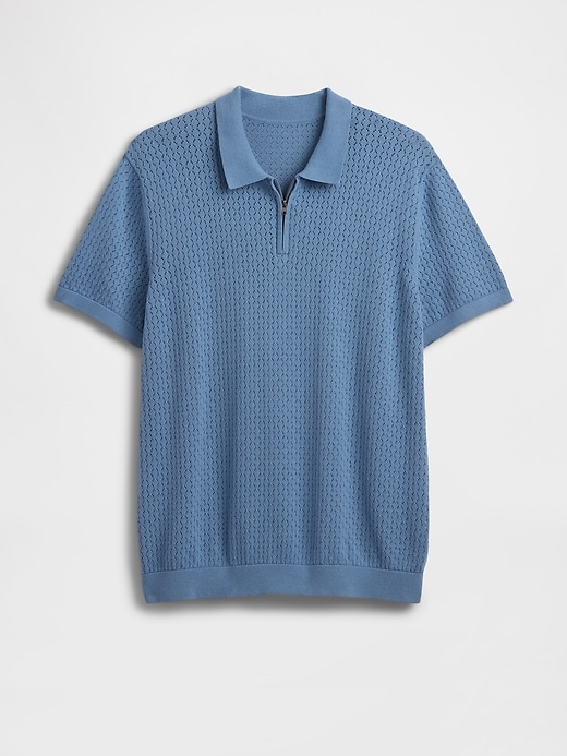 Image number 5 showing, Crochet Polo Shirt