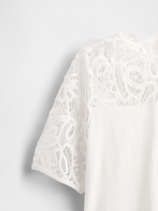 Image number 4 showing, Organic Cotton VintageSoft Heavyweight Lace Top