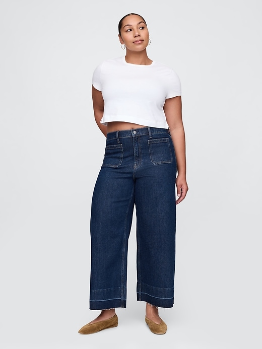 Image number 6 showing, High Stride Wide-Leg Ankle Jeans