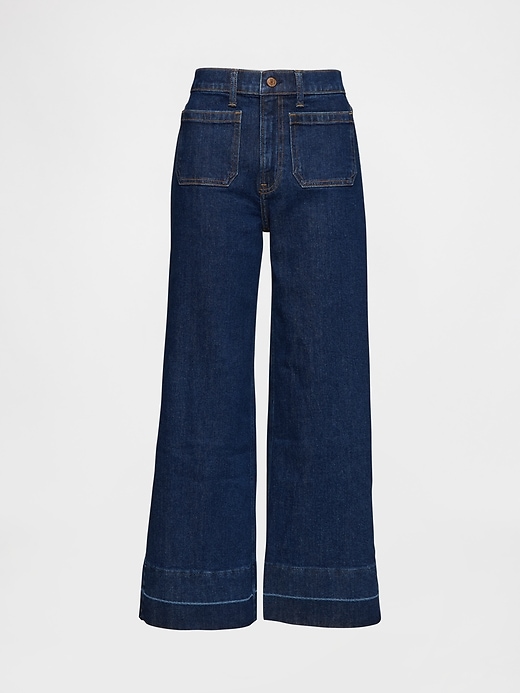 Image number 8 showing, High Stride Wide-Leg Ankle Jeans