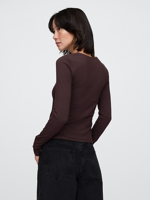 Image number 3 showing, CloseKnit Jersey Square-Neck Top