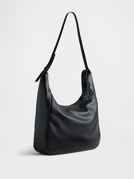 Image number 2 showing, Vegan Pebble Leather Slouchy Bag