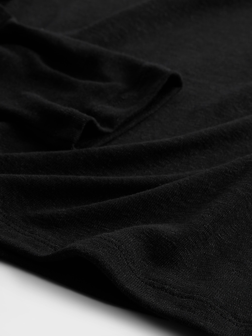 Image number 4 showing, Linen-Blend Cropped Boatneck T-Shirt