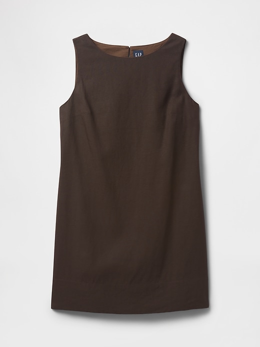 Image number 7 showing, Linen-Blend Mini Shift Dress