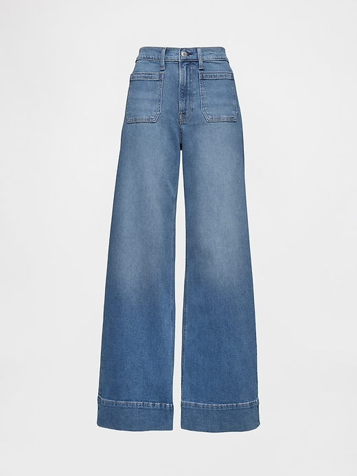 Image number 6 showing, High Rise Stride Wide-Leg Jeans