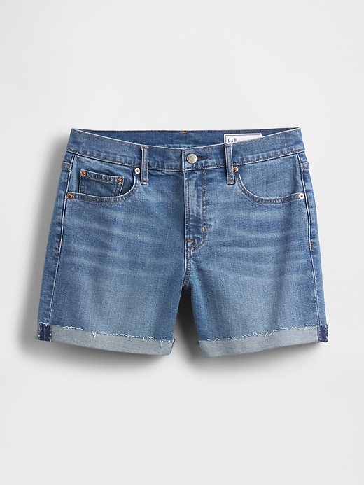 Image number 8 showing, 5" Mid Rise Denim Girlfriend Shorts