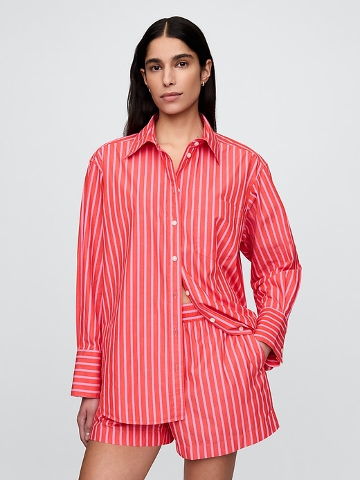 Image number 1 showing, Organic Cotton Poplin Big Shirt