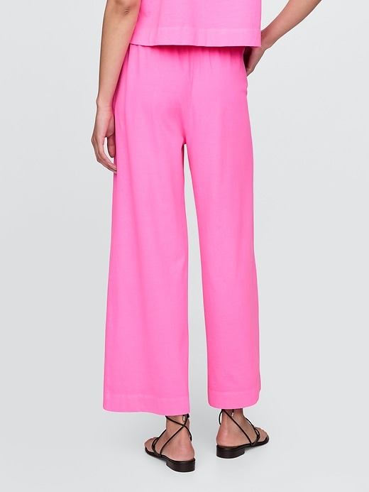 Image number 4 showing, Organic Cotton Heavyweight Cropped Wide-Leg Pants