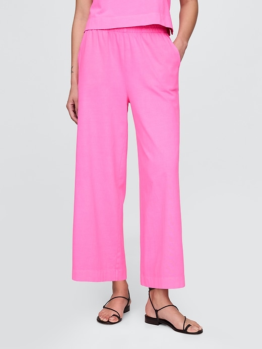 Image number 2 showing, Organic Cotton Heavyweight Cropped Wide-Leg Pants