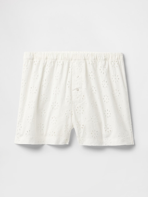 Image number 3 showing, Eyelet Poplin PJ Boxer Shorts