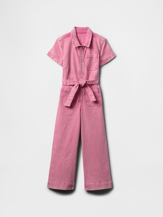 Image number 2 showing, Kids Belted Denim Jumpsuit