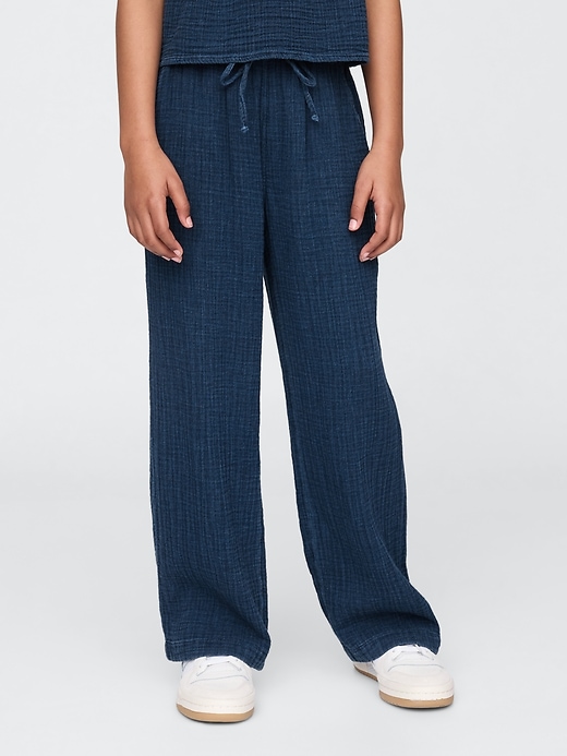 Image number 3 showing, Kids Crinkle Gauze Denim Baggy Pants