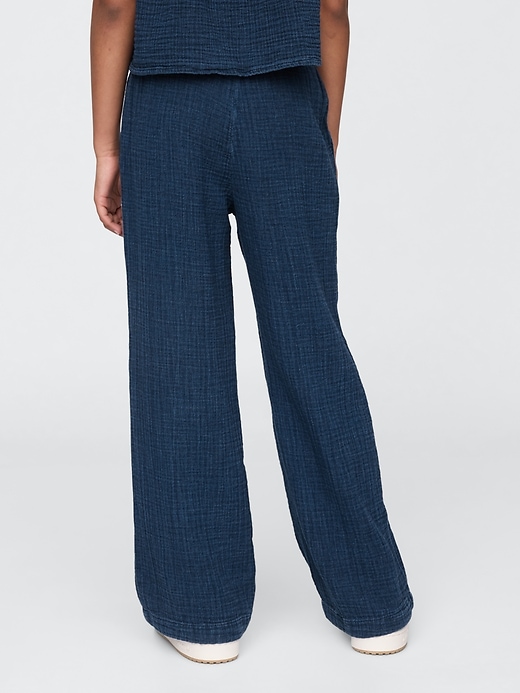 Image number 4 showing, Kids Crinkle Gauze Denim Baggy Pants