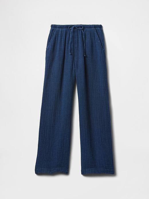 Image number 2 showing, Kids Crinkle Gauze Denim Baggy Pants