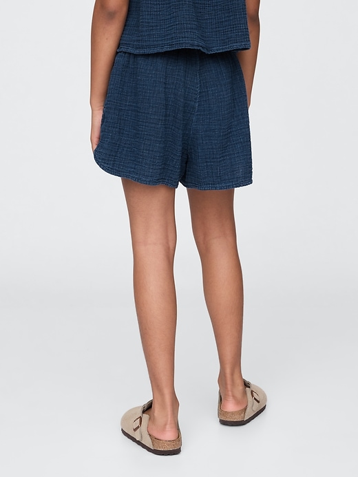 Image number 4 showing, Kids Crinkle Gauze Denim Easy Shorts